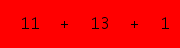 enter the sum of these 3 numbers