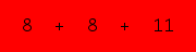 enter the sum of these 3 numbers